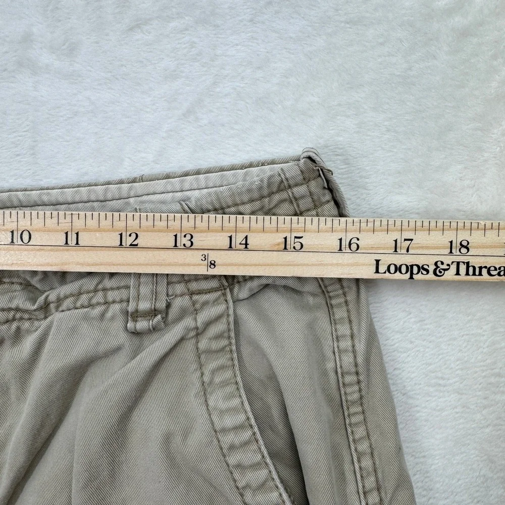 Aeropostale Chino Shorts‎ Mens 30 Tan Khaki Cotton Twill Classic Flat Front